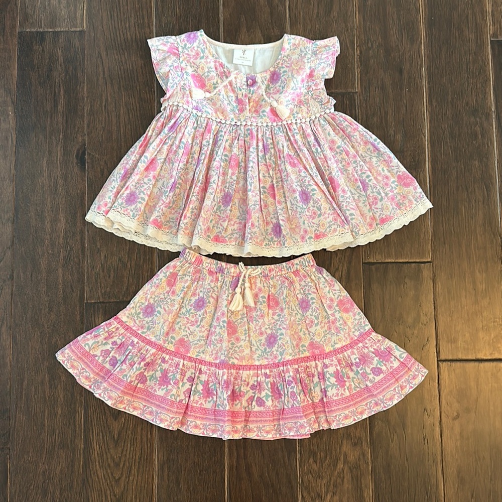 Spell and the Little Gypsies shirt and skirt size 6T